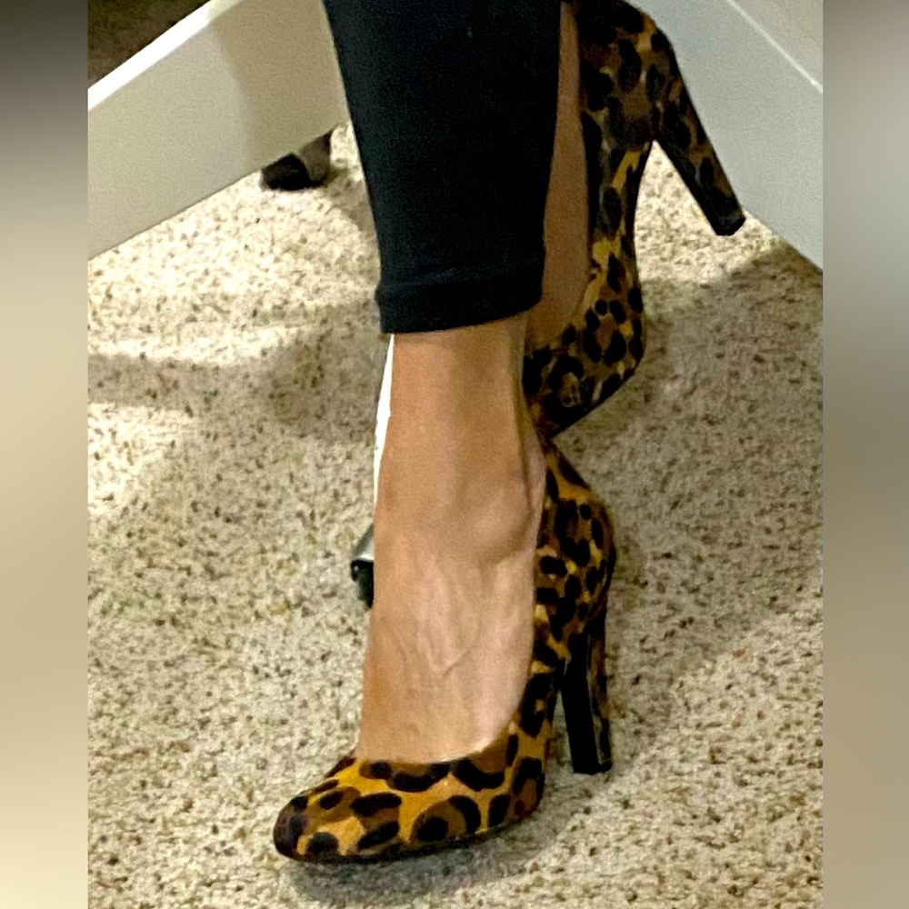 Jessica Simpson leopard heels
